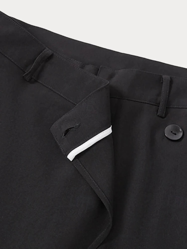 Modern Asymmetric Patchwork Suit Pants - Image 3