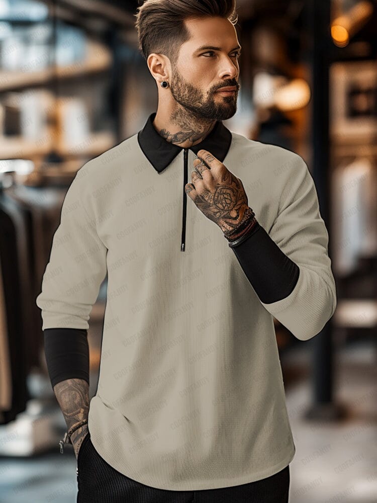 Modern Color-Block Polo Shirt - Image 2