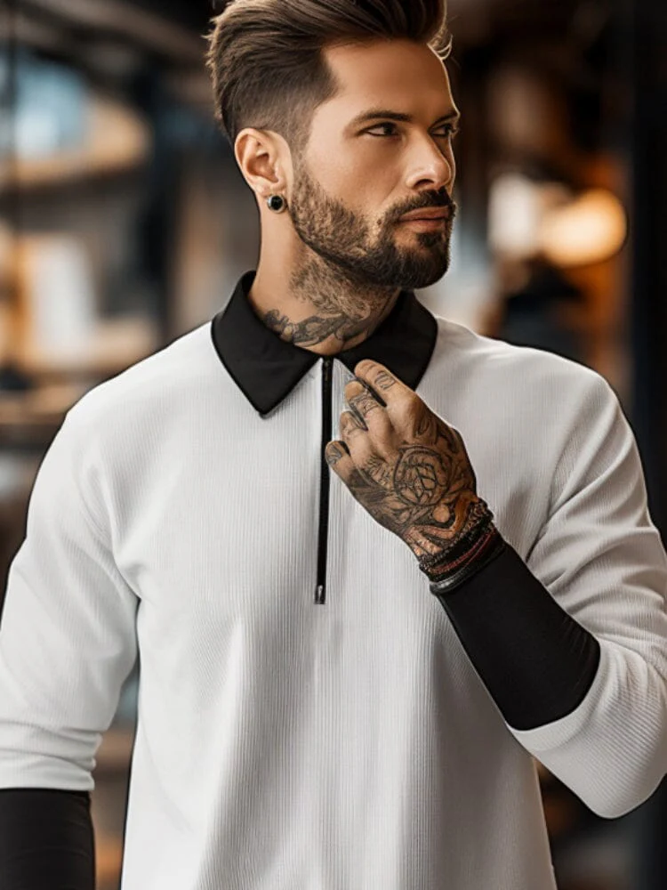 Modern Color-Block Polo Shirt - Image 3