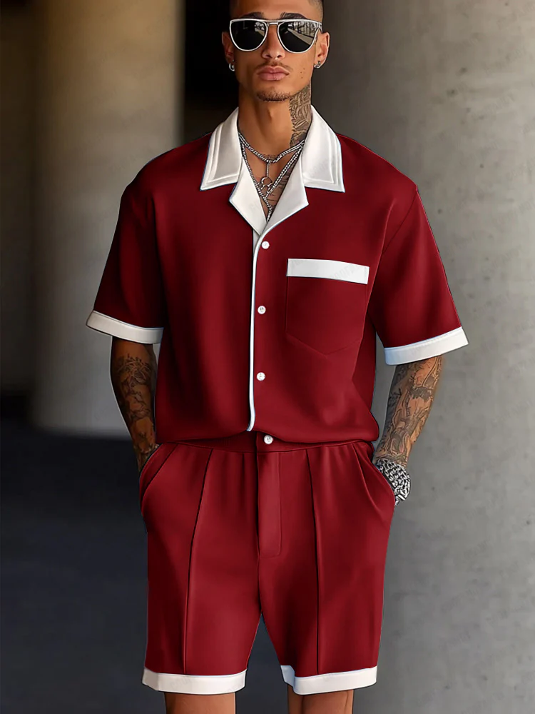 Modern Contrast Color Daily Wear Set