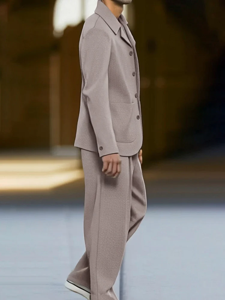 Modern Smart Casual Thin Suit Set - Image 6