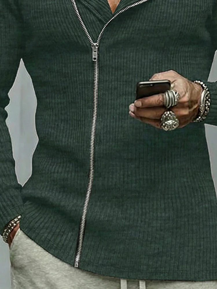 Modern Street Style Zipper Design Top - Image 5