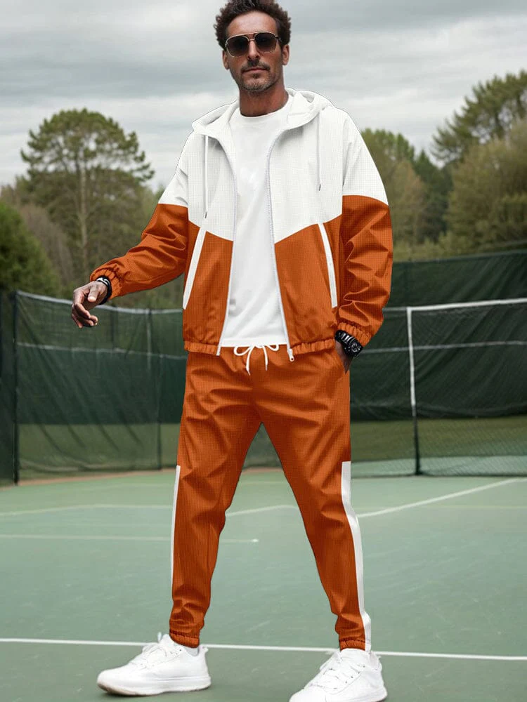 Relaxed Fit Colorblock Tracksuit Set - Image 2