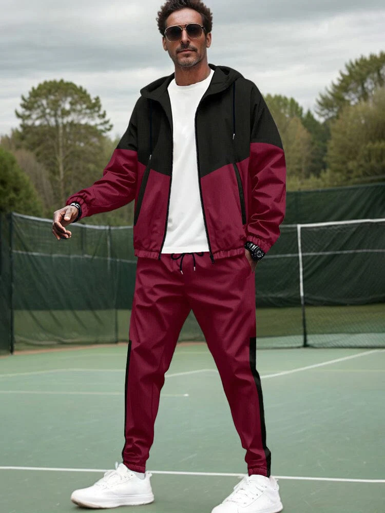 Relaxed Fit Colorblock Tracksuit Set - Image 4