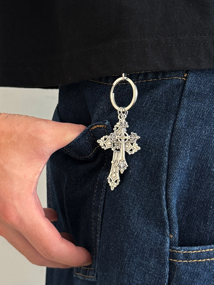 Retro Cross Pendant Keyring Jeans Pants Chain - Image 10