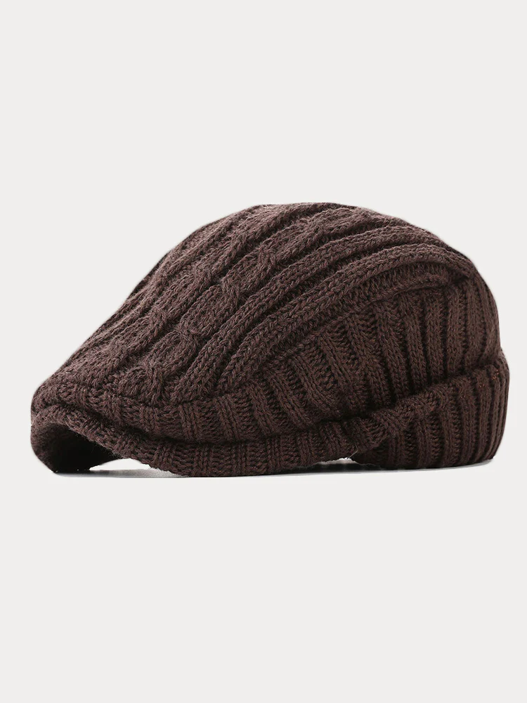 Retro Versatile Knitted Beret Hat - Image 4