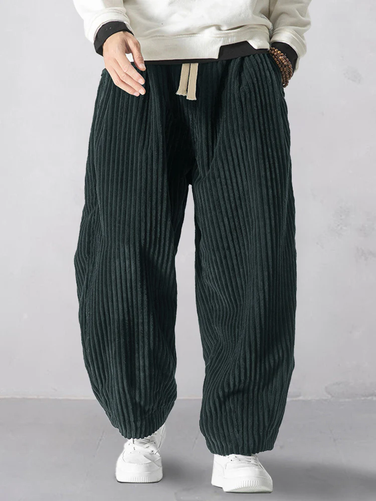 Rlaxed Fit Corduroy Harem Pants - Image 2