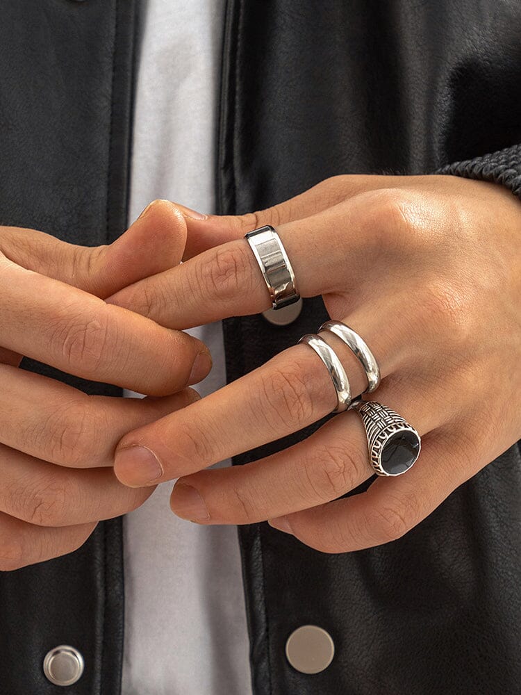 Simple 4Pcs Stacking Rings Set - Image 7