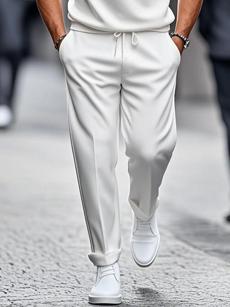 Simple Casual Solid 2-Piece Set - Image 11