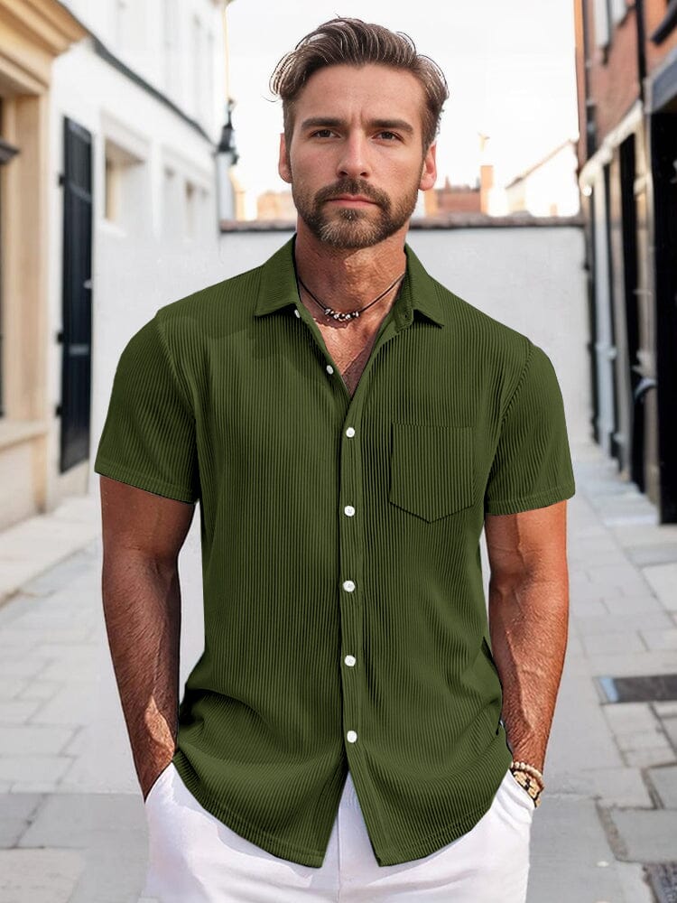 Simple Vertical Striped Shirt - Image 2
