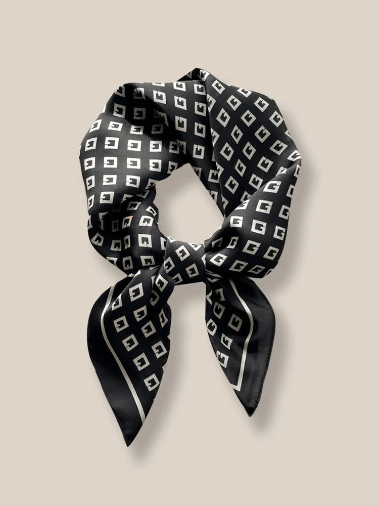 Sky-Friendly Printed Square Silk Scarf - Image 5
