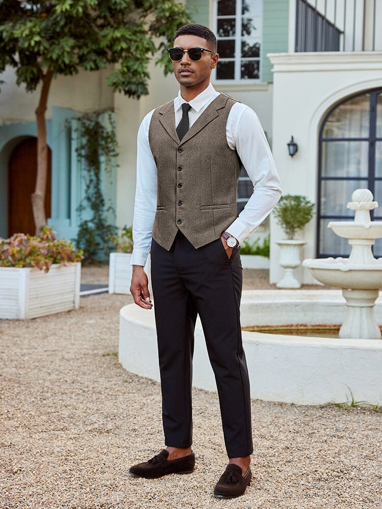 Slim Fit Notch Lapel Formal Vest (US Only) - Image 9