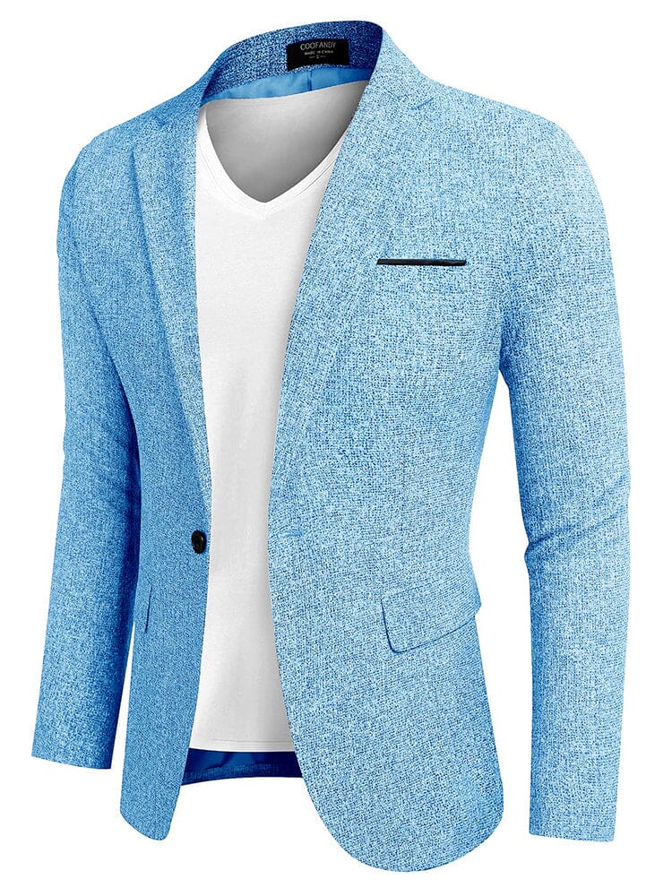 Slim Fit One Button Blazer Jacket (US Only) - Image 2