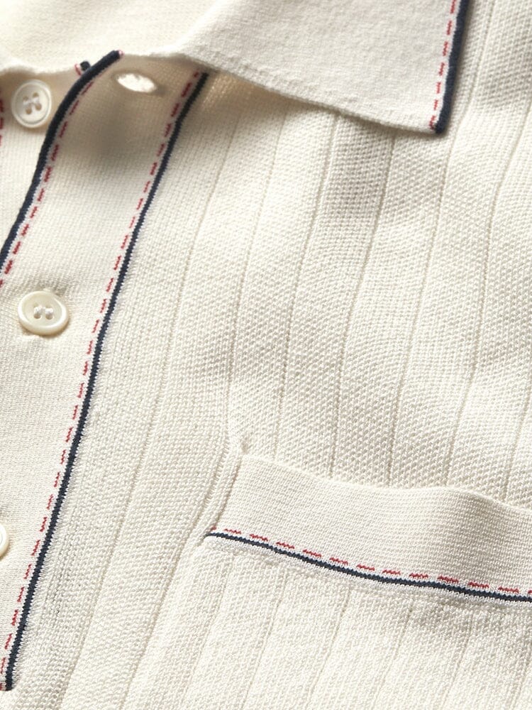 Soft Breathable Knit Polo Shirt - Image 5