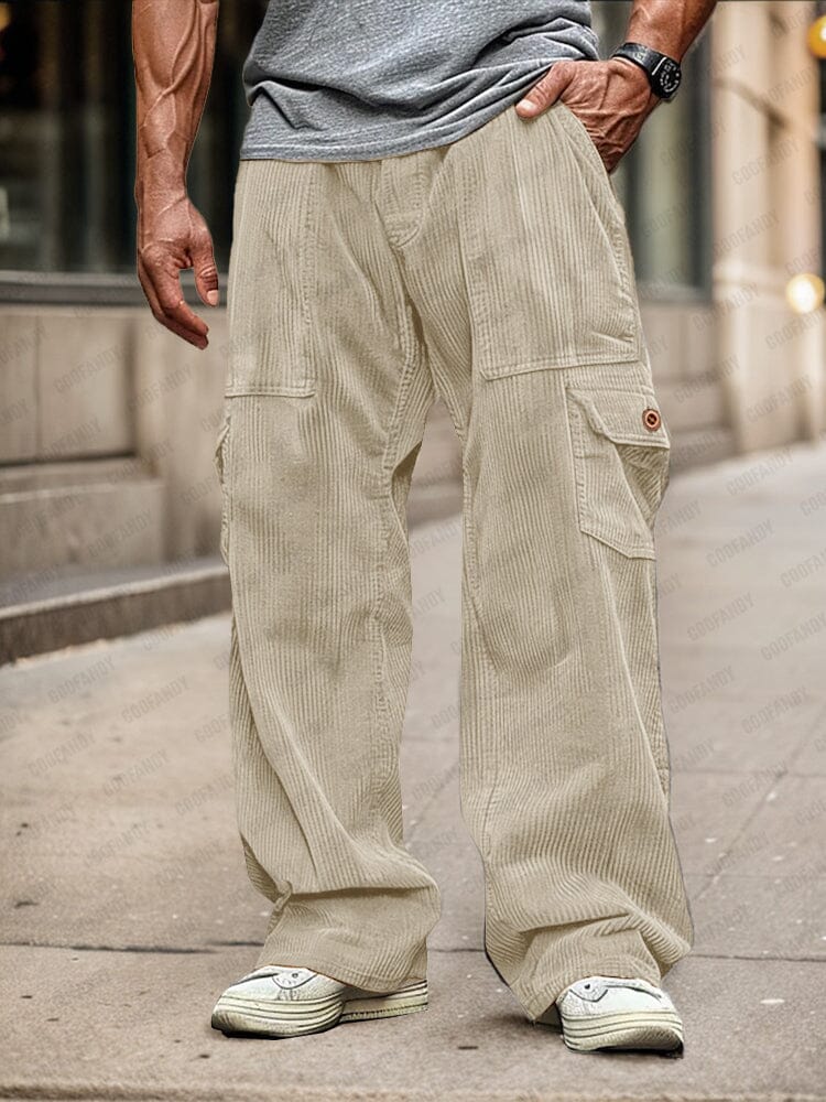 Soft Corduroy Cargo Pants - Image 2