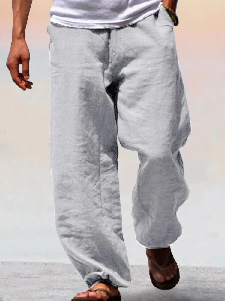Soft Cotton Linen Wide Leg Pants - Image 7
