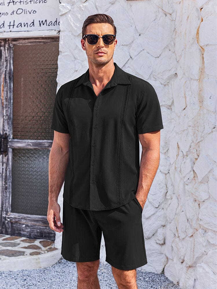 Soft Cuban Shirt Shorts Set (US Only) - Image 3