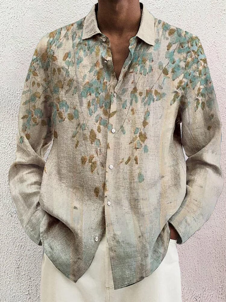 Soft Floral Cotton Linen Shirt - Image 10