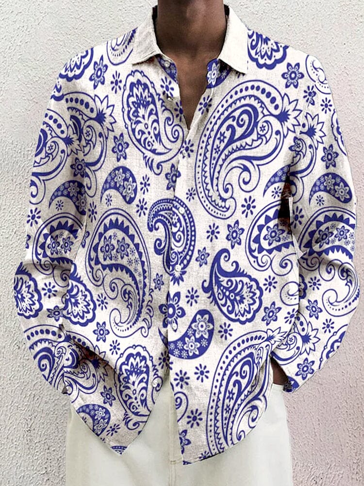 Soft Floral Cotton Linen Shirt - Image 12