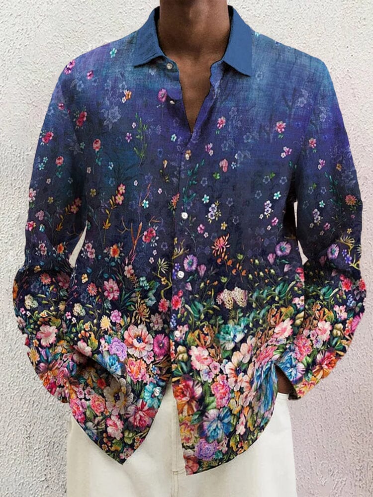 Soft Floral Cotton Linen Shirt - Image 5