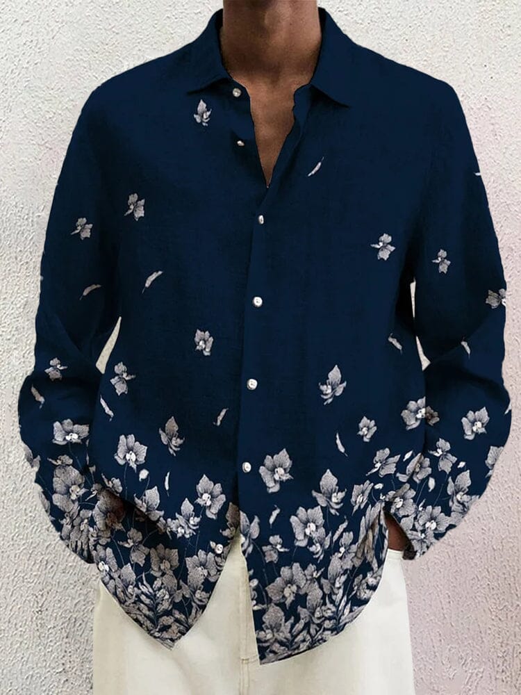 Soft Floral Cotton Linen Shirt - Image 6