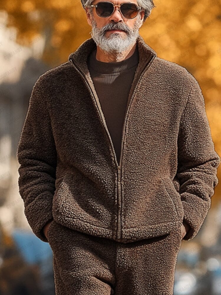 Soft Polar Fleece Jacket Pants Set - Image 3