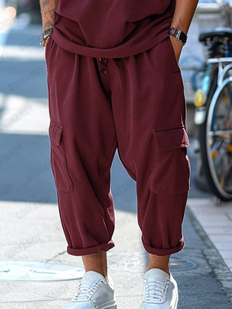 Soft Stretch T-shirt Cargo Pants Set - Image 5