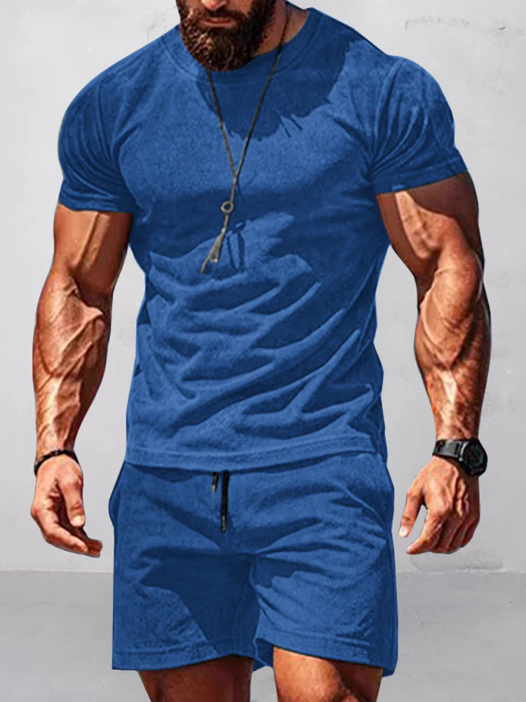 Soft Suede T-Shirt Shorts Set