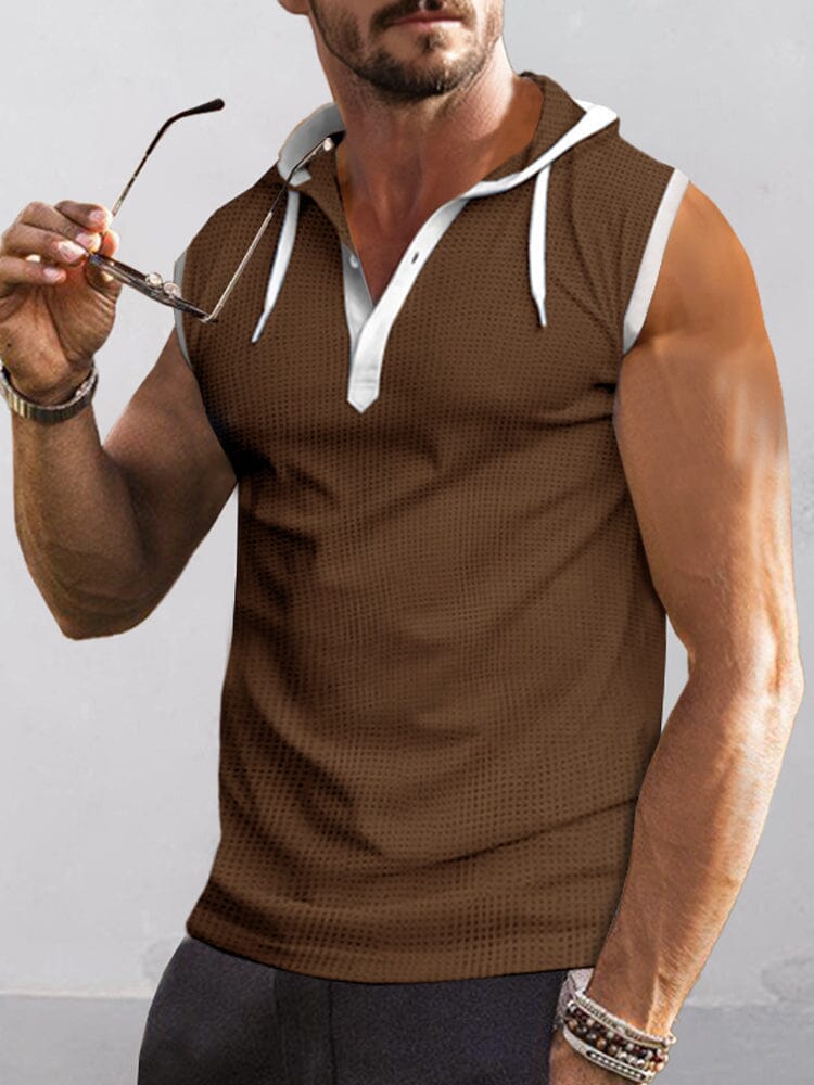 Soft Waffle Hooded Tank Top - Image 6
