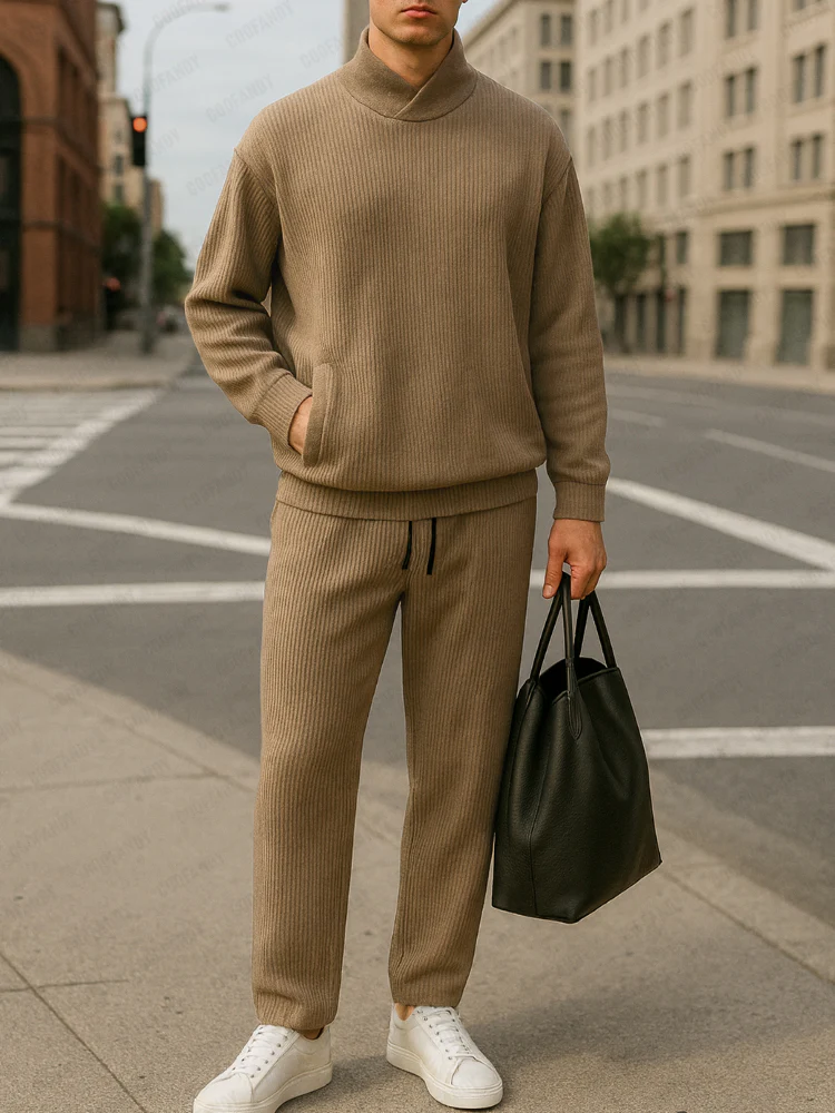 Sporty Knit Pit-Strip Matching Set - Image 2