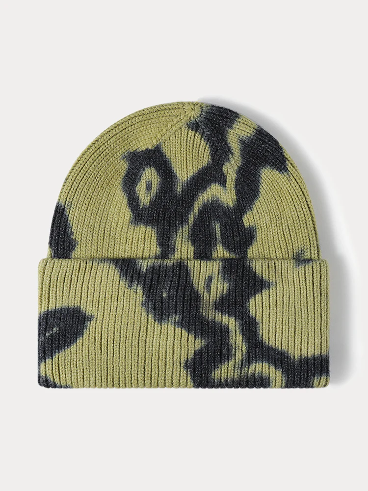 Street Style Tie-Dye Knit Beanie - Image 6