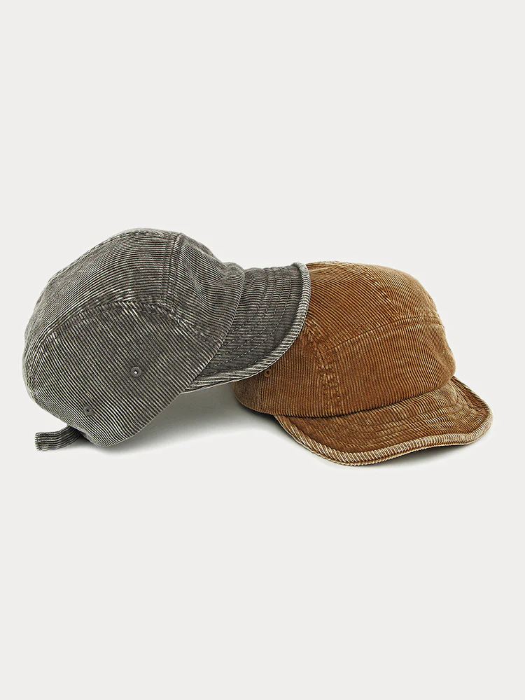 Stylish Corduroy Short-Brimmed Baseball Cap - Image 14