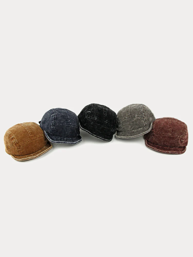 Stylish Corduroy Short-Brimmed Baseball Cap - Image 15