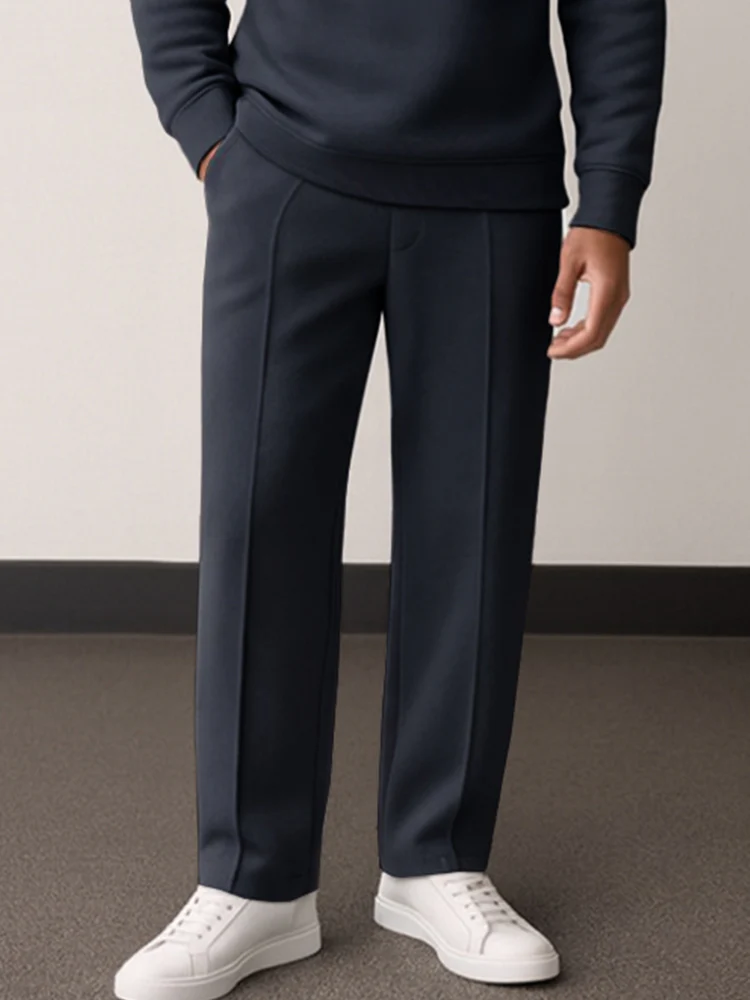 Stylish Diagonal Placket Top Pants Set - Image 4
