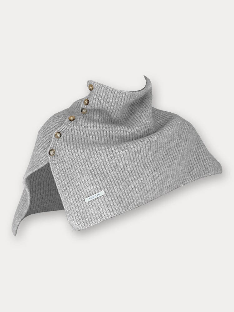 Stylish Knit Button Shawl Scarf - Image 7