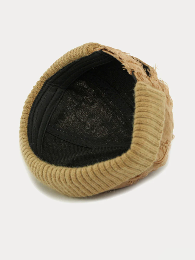 Stylish Knit Distressed Beanie Hat - Image 11