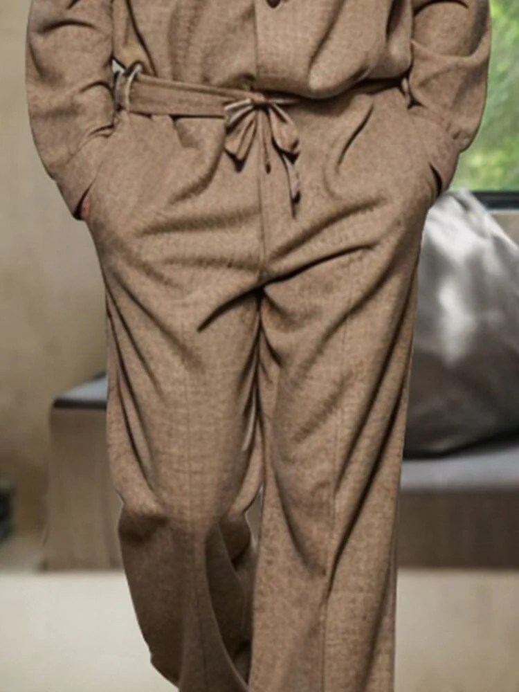 Stylish Leisure Jumpsuit with Belt - Image 4