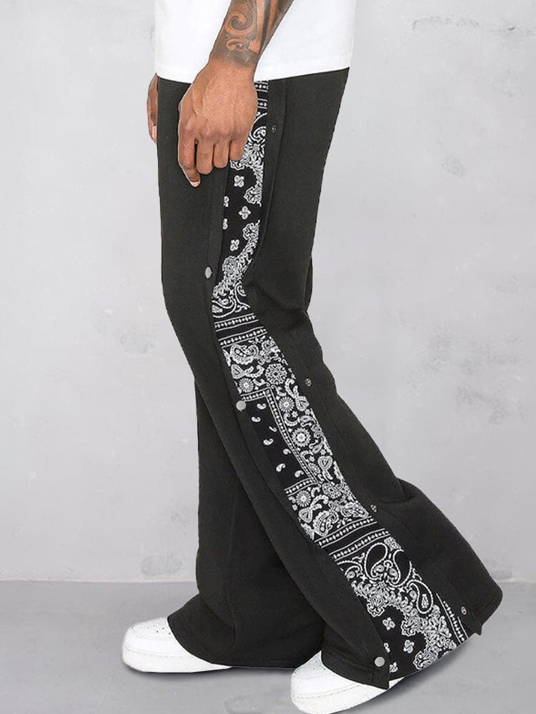 Stylish Paisley Splicing Sweatpants - Image 3
