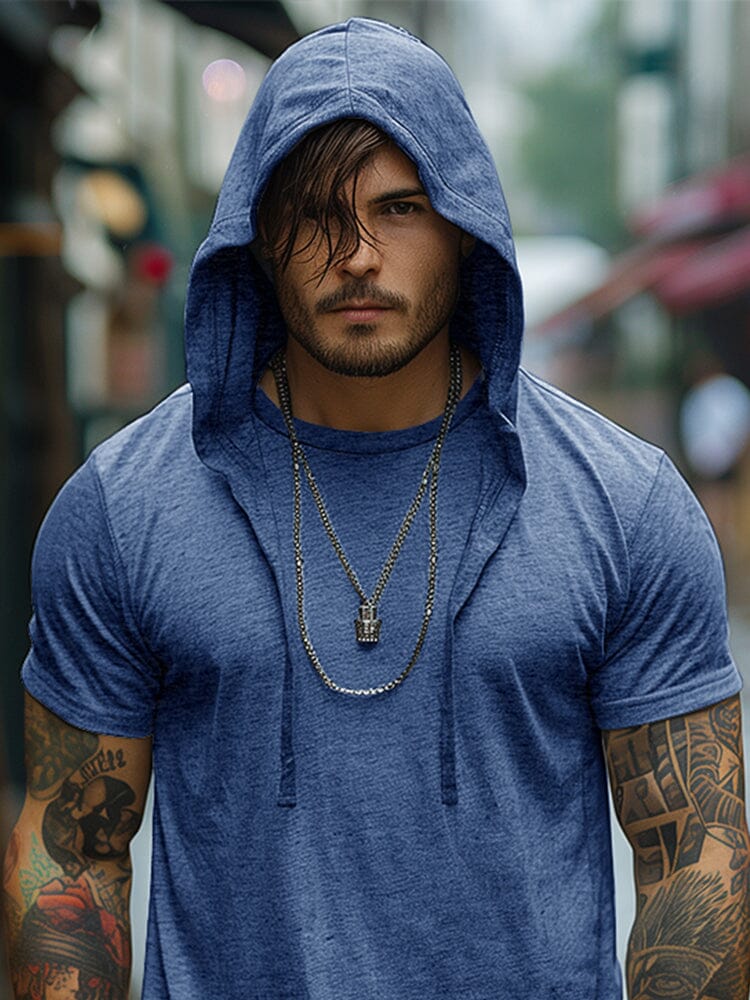 Stylish Stretchy Hooded T-Shirt - Image 3