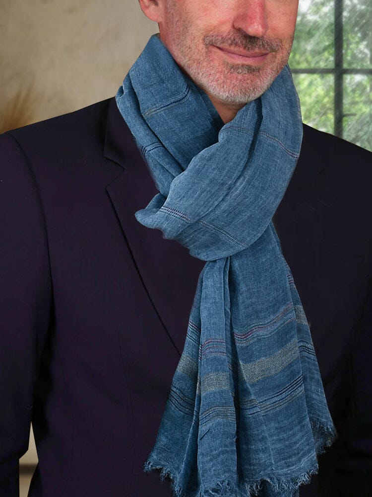 Stylish Stripe Tassel Scarf - Image 7