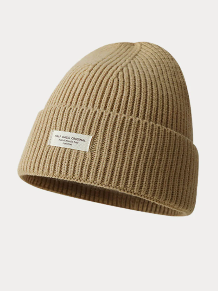 Stylish Warm Label Knit Beanie - Image 7
