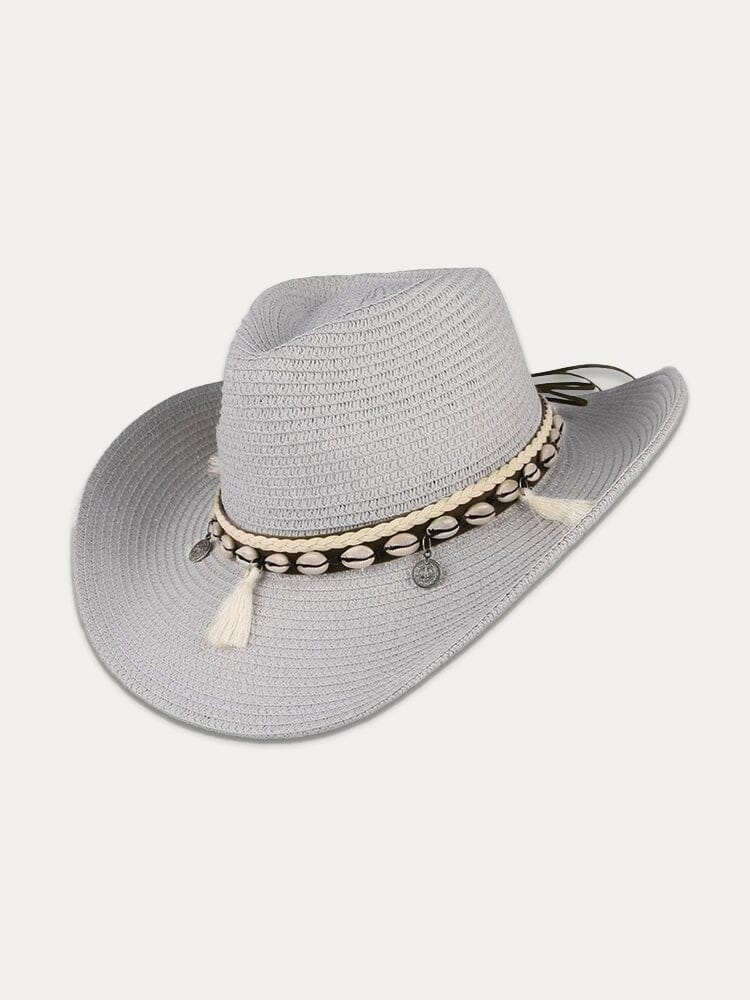 Stylish Wide Brim Woven Straw Hat - Image 2