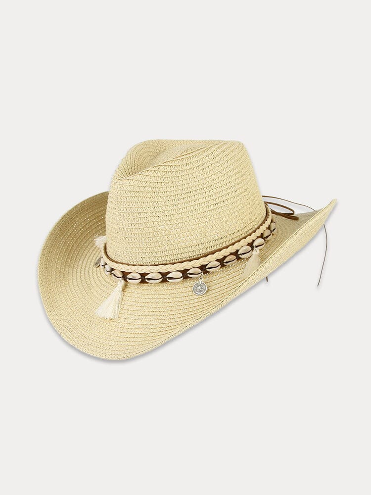 Stylish Wide Brim Woven Straw Hat - Image 3