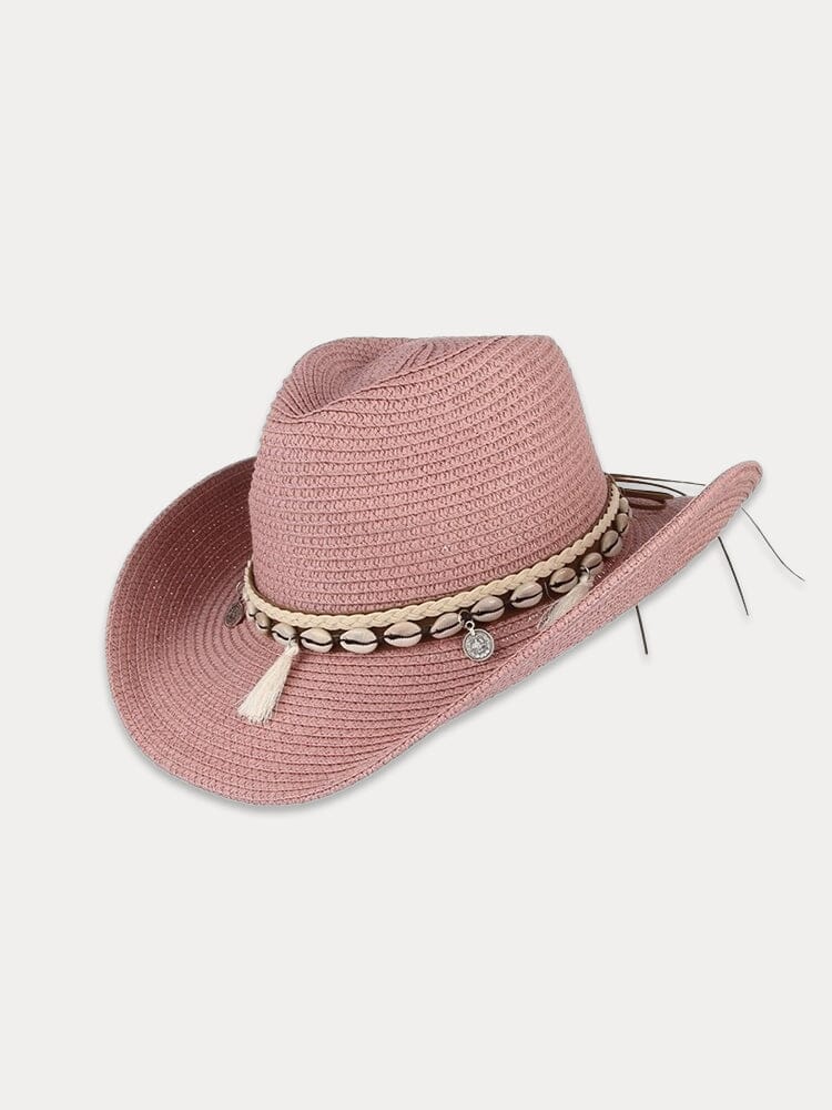 Stylish Wide Brim Woven Straw Hat - Image 6