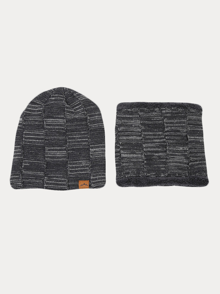 Thermal Fleece Neck Warmer Beanie Hat Set - Image 8