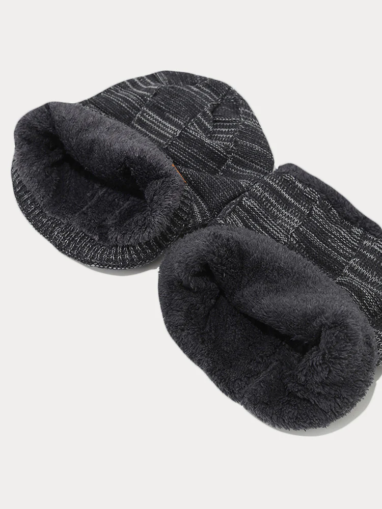 Thermal Fleece Neck Warmer Beanie Hat Set - Image 9