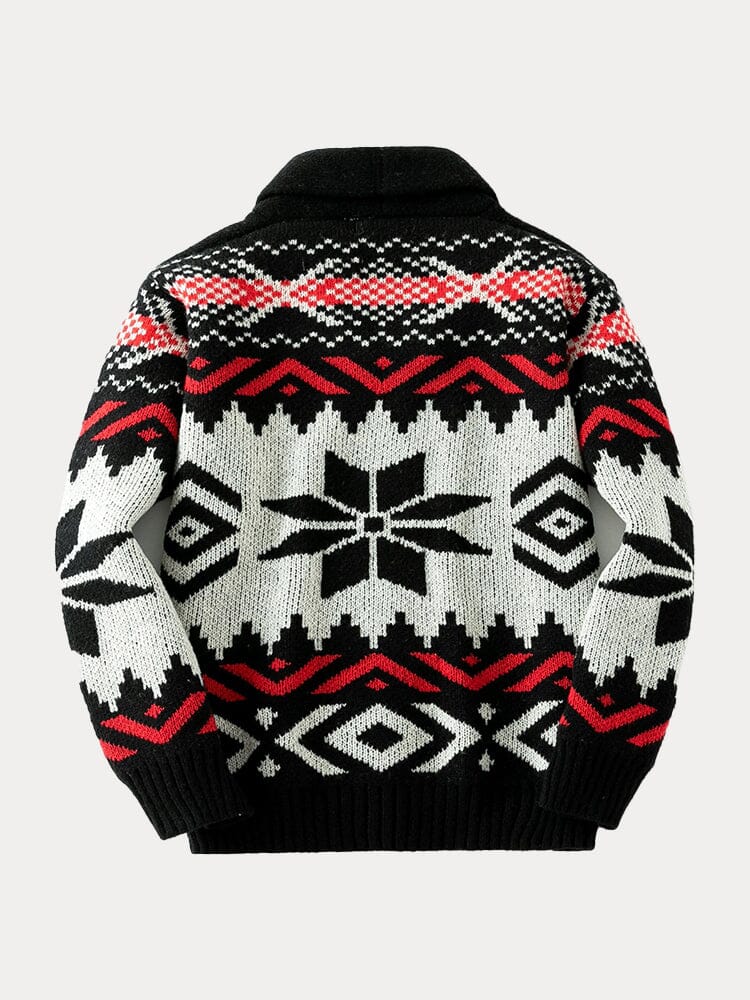 Thick Jacquard Knit Cardigan - Image 3