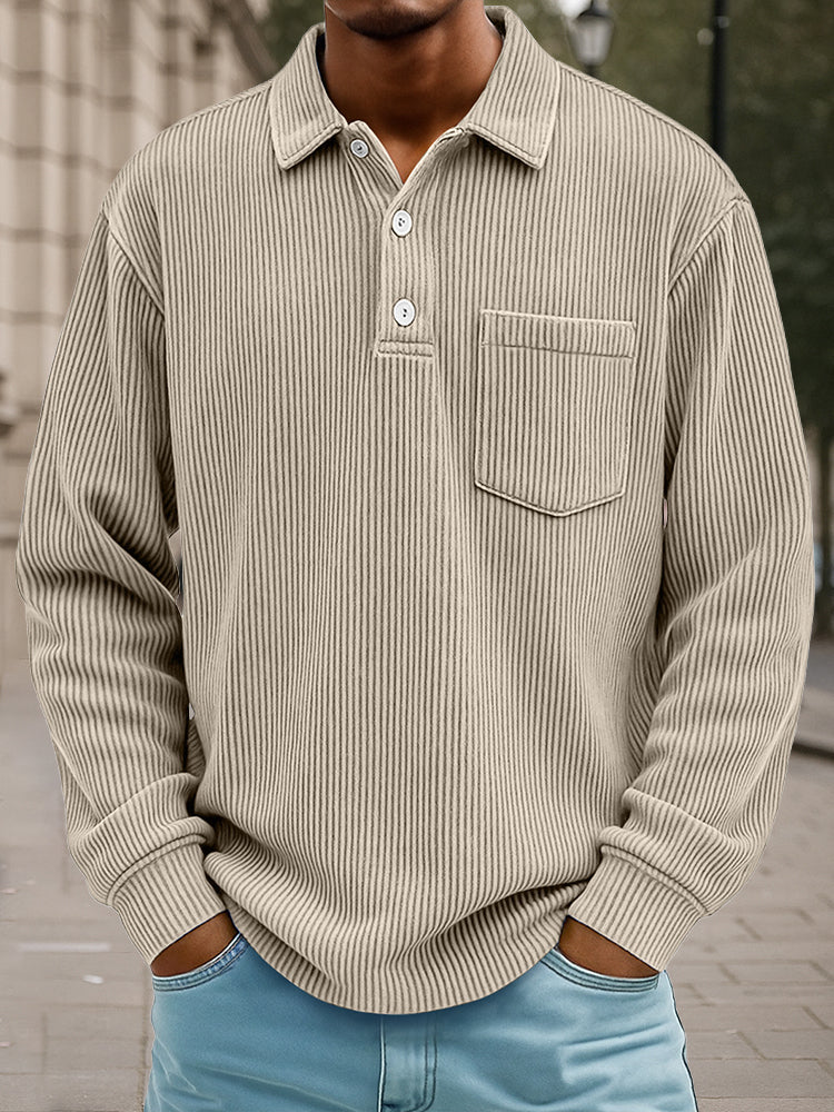 Timeless Design Corduroy Polo Shirt - Image 6