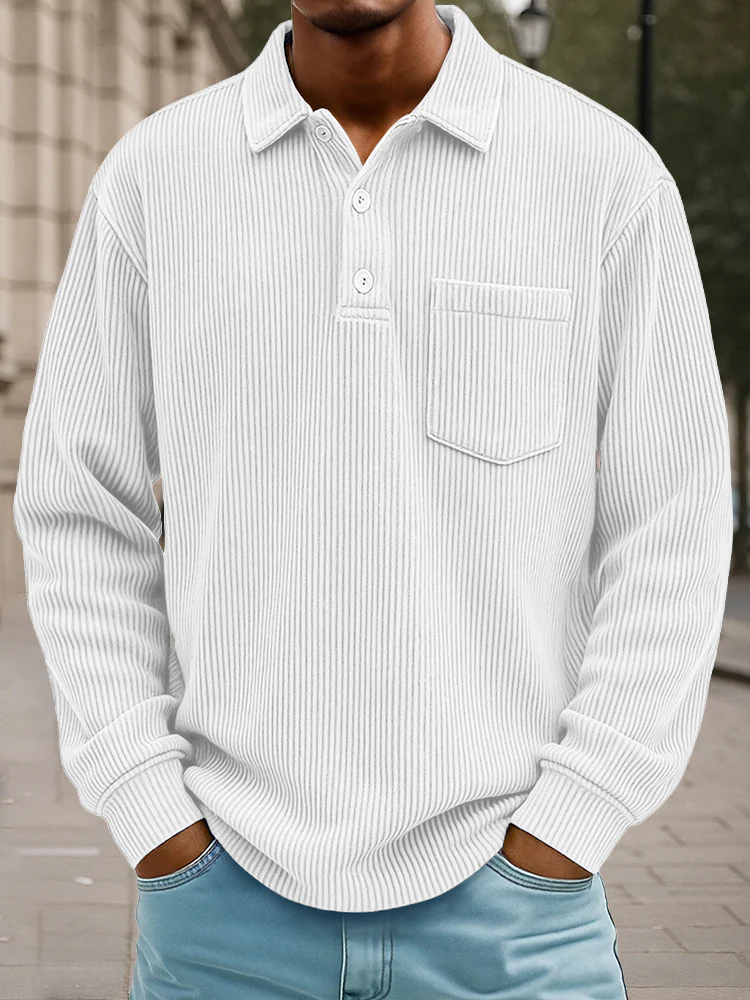 Timeless Design Corduroy Polo Shirt - Image 9