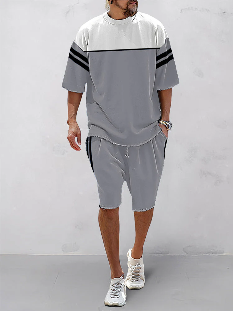 Trendy Color Block Athleisure Set - Image 21
